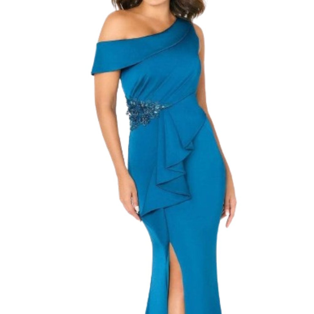 Cameron Blake CB782 Mother of the Bride Dress Peacock Size 8